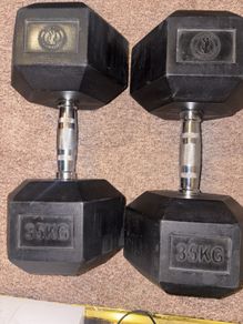 35 kg hex dumbbells
