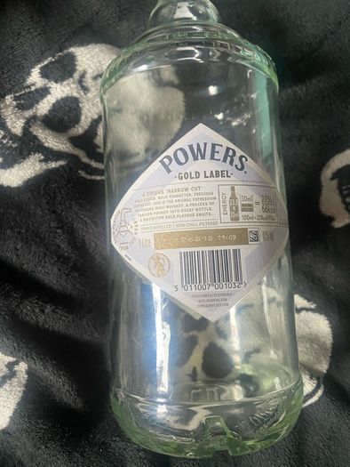 Powers Whiskey gold Label empty bottle 1 L
