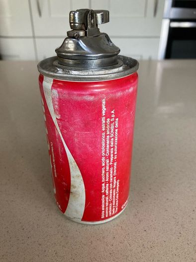 Coca Cola can lighter Italian