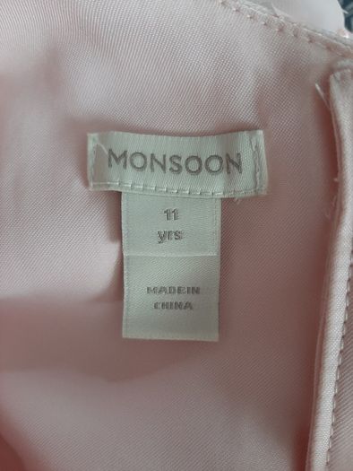 Girls beautiful special party, confirmation, occassion dress age 11. Monsoon pale pink occasion dress.