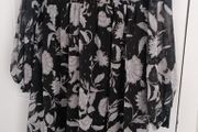 sheer lined dress flowy oversized size on label 12  also fit a 14