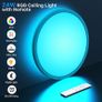 LED Ceiling Light RGB Dimmable with Remote Control, 12 Inch 24W Flush Ceiling Light Panel with Backlight, 3000K-6500K 2400LM for Living Room, Bedroom, Kitchen, Hall Indoor Round (FREE POSTAGE) Image 5