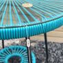 Turquoise Outdoor Retro Bistro Table Image 5