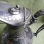 Antique Lidded Jug, Antique Silver Plate, Engraved Foliate and Scroll Designs Jug. Image 3