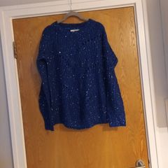 Next Blue With Silver  Sequins Jumper.  S. S- 12. B.N.W.T.