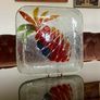 Decorative Pineapple Fused Glass Serving Plate Textured Image 9