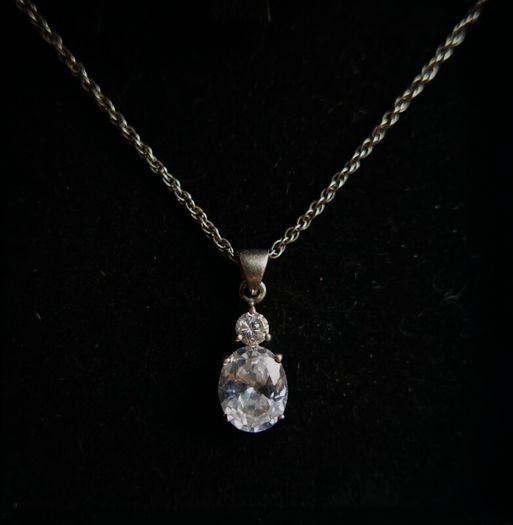 Vintage Sterling Silver 925 Pendant Necklace length 18" - 4,4g