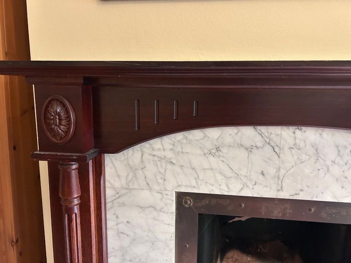 Traditional Timber Fireplace with Stone Surround & Hearth  250