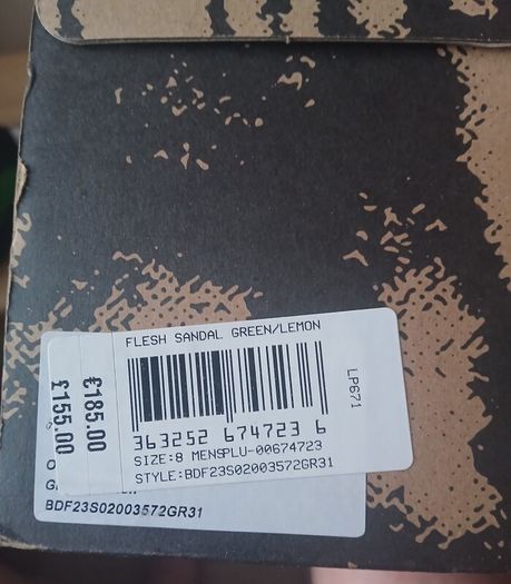 Oakley Factory Team Flesh Sandal Green Lemon UK8 EU42.5