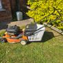 Self drive petrol lawnmower start, easy runs, perfect aluminian body so will never rot or rust Image 2
