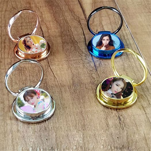 Personalised custom printed with your photo ring button phone holder