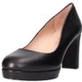 UNISA Black Leather Court Heels Image 6