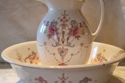 Vintage washing bowl and jug