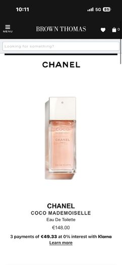 CHANEL Coco Mademoiselle 100ml parfum for her