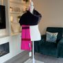 Brand-new Ladies Neon Pink & Navy Lambswool Scarf Image 10