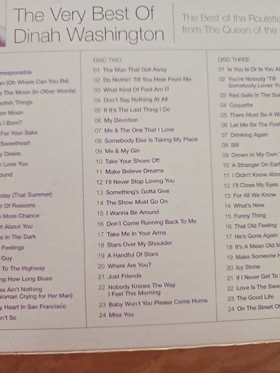 Dinah Washington 3CD Boxset  - The Very Best Of