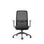 NV High Back Swivel Mesh Chair Grey Frame Black seat with adjustable arms Image 3