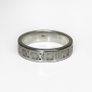 Gents Sterling Silver Roman Numerals Ring Image 2