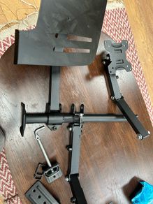 Dual monitor desk stand and laptop tray