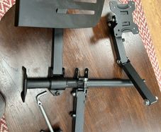 Dual monitor desk stand and laptop tray