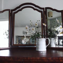 Antique Tri Fold Mirror