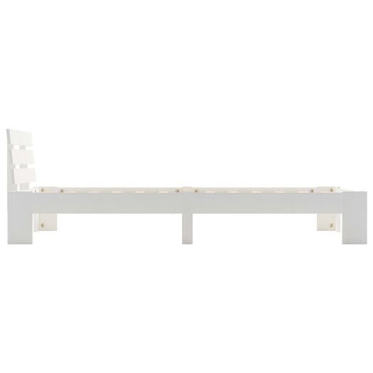 Bed Frame White Solid Pine Wood 90x200 cm