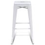 Bar Stools 2 pcs White Steel Image 2