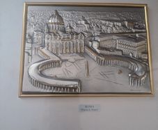 Beautiful Italian Sterling Silver 925 Piazza San Pietro Rome Framed Picture