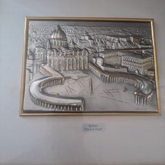 Beautiful Italian Sterling Silver 925 Piazza San Pietro Rome Framed Picture
