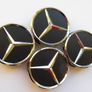 4x BLACK 75mm Mercedes Benz Alloy Wheel Center Caps cap Hub Cover E S C S CLK 75 Image 2