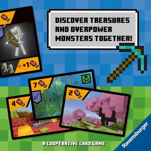 Ravensburger 2024 Minecraft Explorers A Cooperative Card Game 1-4 Players 8+