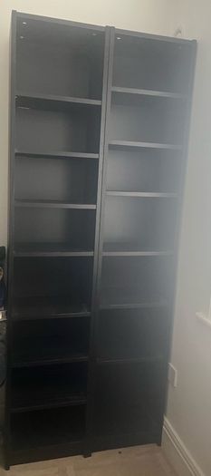 Two Black Billy bookcase 202 x 40 x 28 cm