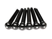 Acoustic Guitar Bridge Pins - Black - Set of 6