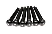 Acoustic Guitar Bridge Pins - Black - Set of 6