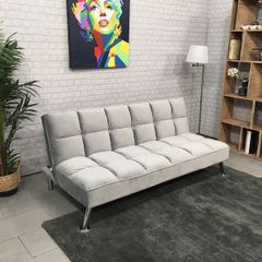 Grey velvet Folding 3 Seater Sofa free delivery