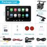 Portable Car Stereo,for Wireless Apple Carplay & Android Auto,7 Inch 1080P HD Touch Screen Radio with BT 5.0, Mirror Link Support Truck RV Dash Mount (7 Inch + Camera Image 4