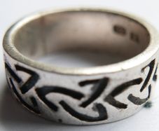 Vintage Sterling Silver Celtic Knot Ring Size P1/2 - 6,94g
