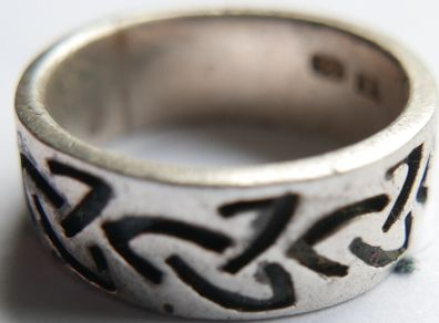 Vintage Sterling Silver Celtic Knot Ring Size P1/2 - 6,94g