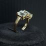 Vintage 9ct Gold Three Stone Ring Image 3