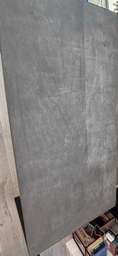 8 Person Dining Table with Concrete Top and Black Legs (chairs not included)