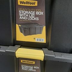 Heavy Duty 100 Litre Storage Boxes (3) with lids