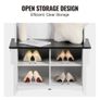 Hall Tree, Wooden Hall Tree with Bench and Shoe Storage, White Hall Tree with Coat Rack, Adjustable Shelves and 5 Hanging Hooks, Image 6