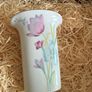 Japanese Porcelain Slender Shaped Vase With Floral Gold Edge Image 2