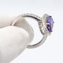 925 Vintage Sterling Silver And CZ Ring Image 5