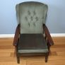 Stylish Grey Tufted High Back Armchair | Elegant & Comfortable Image 2