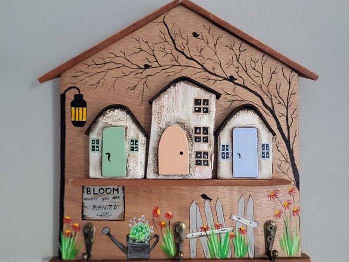 Handcrafted wooden key holder!