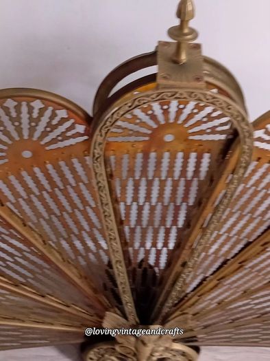 Brass Peacock Firescreen