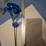 Blue Galaxy Rose with Nordic Vase& wooden clip stand Image 7