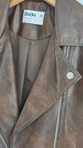 Brown Ladies Biker jacket