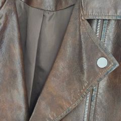 Brown Ladies Biker jacket